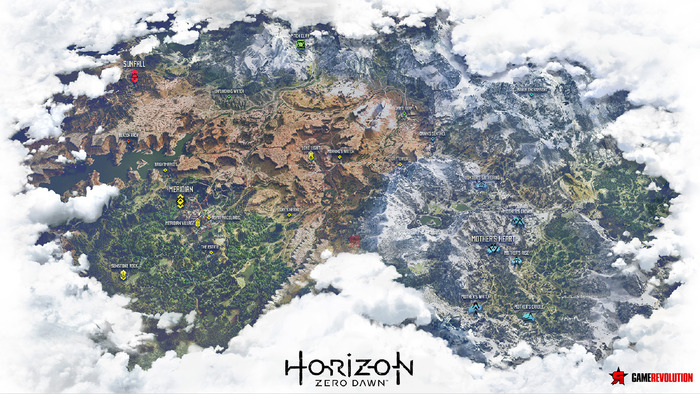 おしゃれな Horizon Zero Dawn マップ ざたなもめ